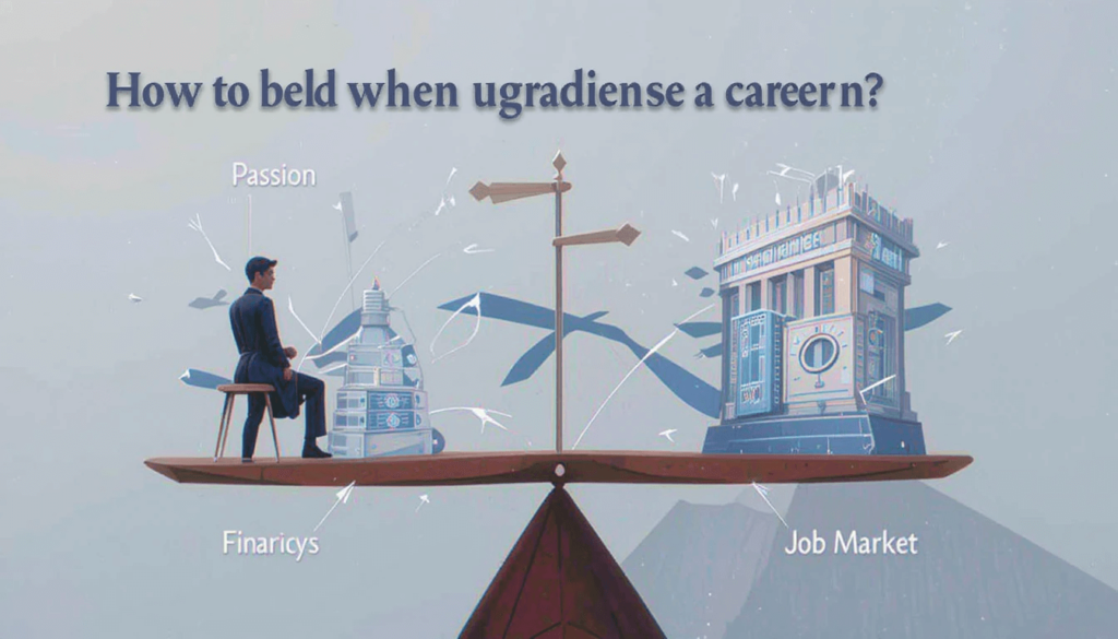 Balancing passion and career prospects when choosing a degree.