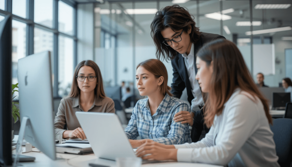 Human resources professionals collaborating in an office.