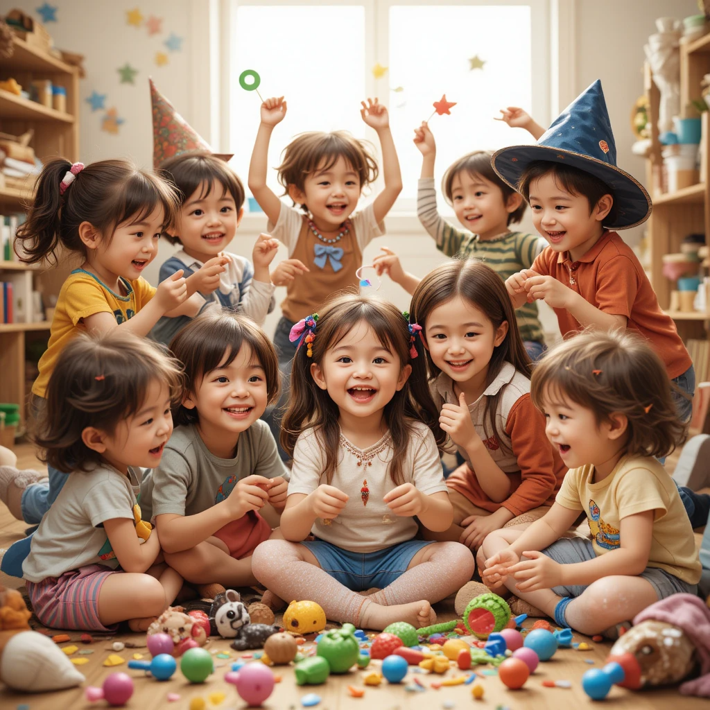 Montessori classroom with child engaging materials