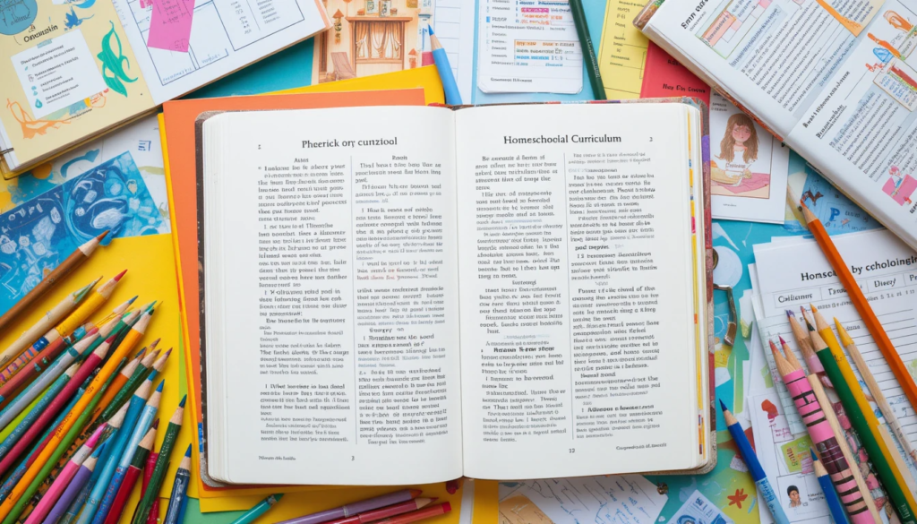 Various homeschooling curriculum materials