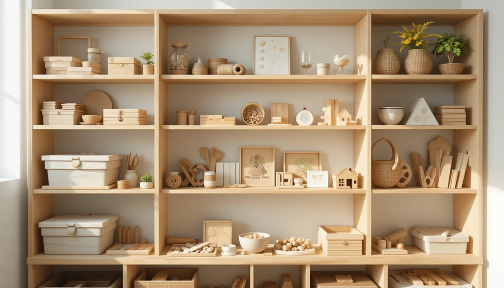 Organized Montessori classroom materials